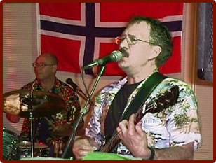 Kim on drums & Johnny on quitar